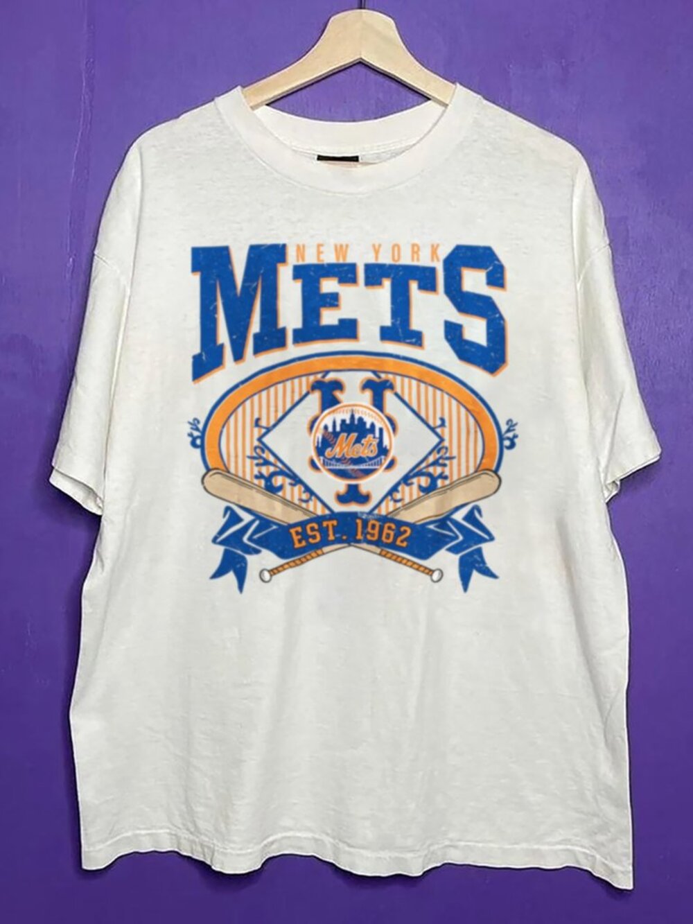 1962 New York Mets Baseball Big Logo Shirt, Retro New York Mets MLB Shirt Tee